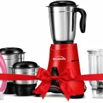 Bluemix Smart 750 W Mixer Grinder with Dry Iron Combo 750 W Mixer Grinder (High Performance (Mixer Grinder with Dry Iron) Combo | 4 Jars | pink silver Red)