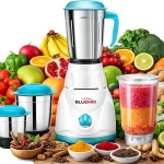 Bluemix Super Smart 750 W Mixer Grinder (Pro Lily 750W daily collection powerful mixer grinder | 3 Jars | White & Sea green)