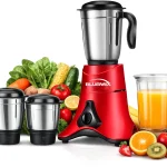 Bluemix Smart 750 W Mixer Grinder (Trio 4 Jar with High Performance Motor | 4 Jars | Red)